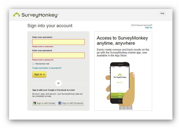 Connect to Survey Plateform