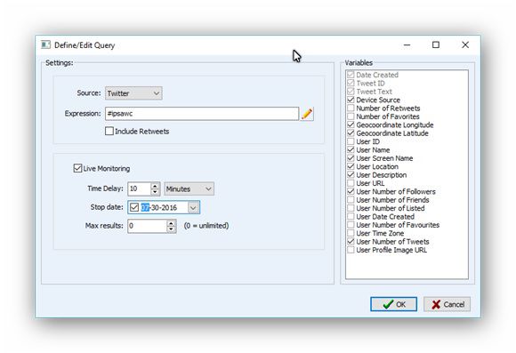 Define-Edit Query Twitter 2