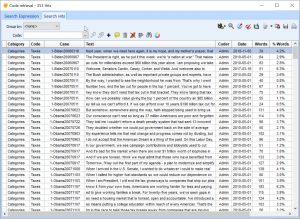 QDA Miner: coding retrieval