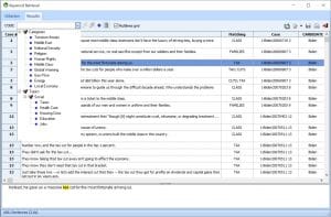 Perform qualitative coding from WordStat
